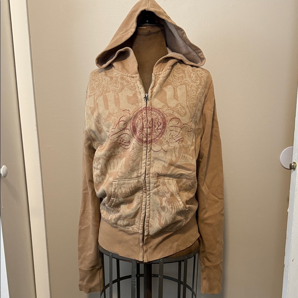 Lucky Brand Tan Hoodie Jacket
